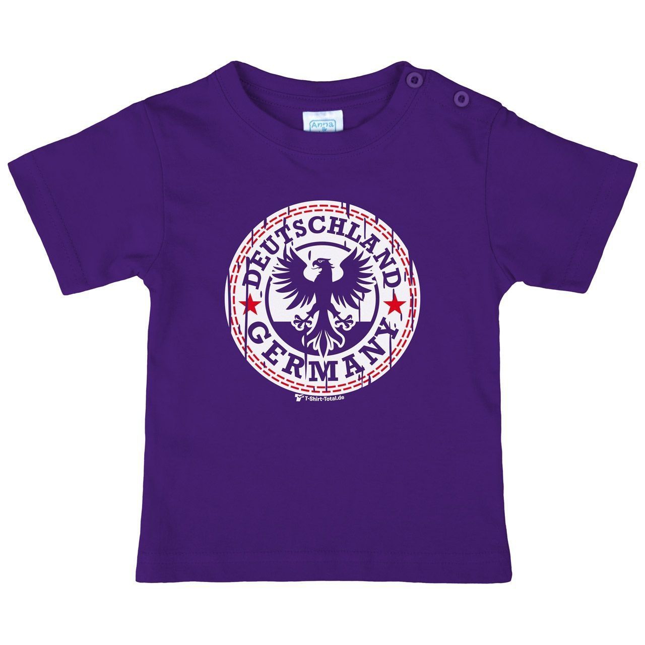 Germany Button Kinder T-Shirt lila 122 / 128