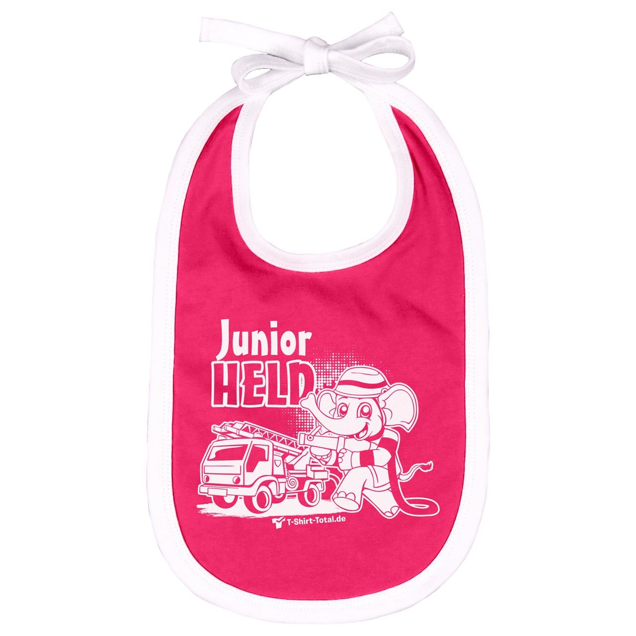 Junior Held Feuerwehr Lätzchen pink / weiß