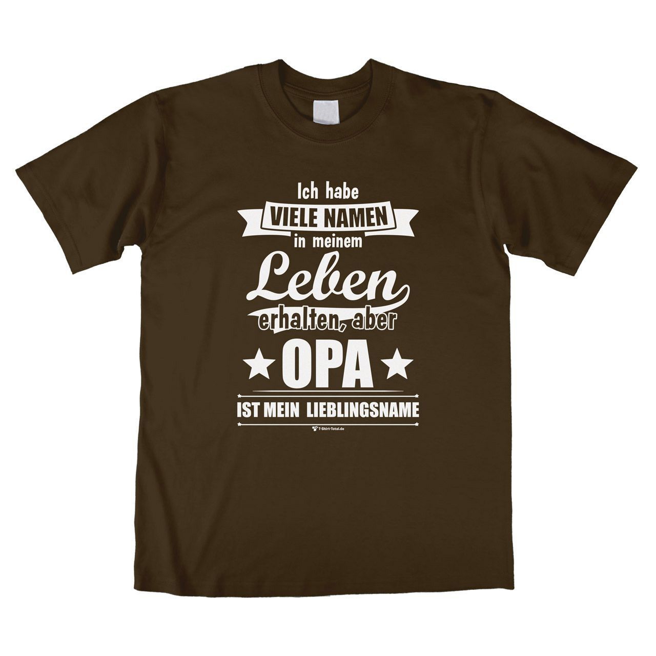 Lieblingsname Opa Unisex T-Shirt braun Large