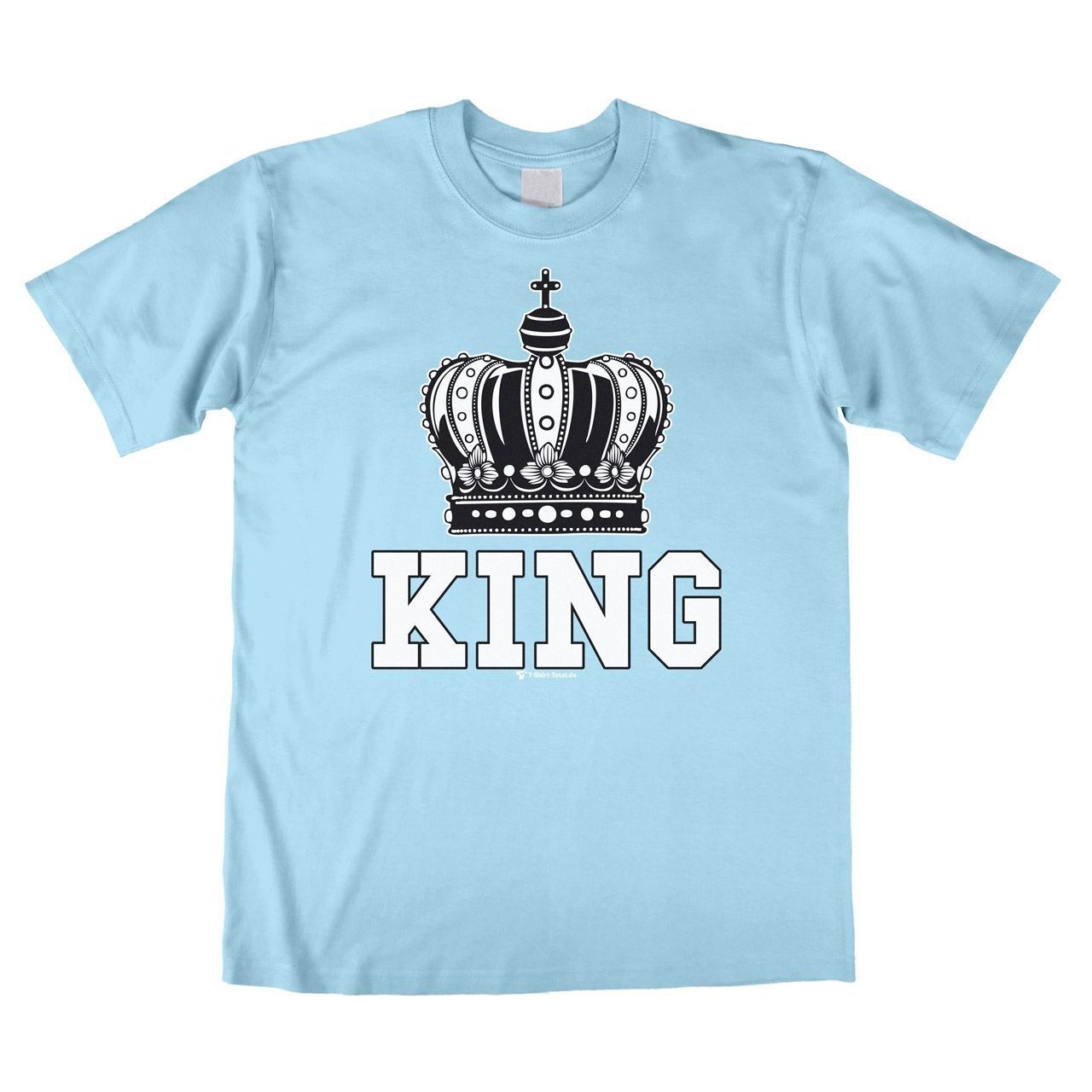 King Unisex T-Shirt hellblau Large