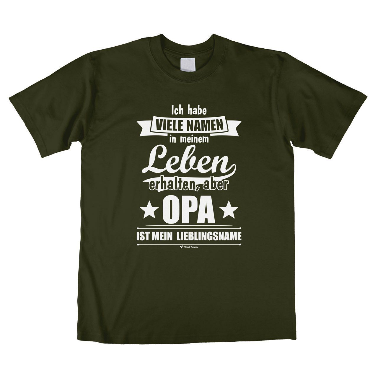 Lieblingsname Opa Unisex T-Shirt khaki Large