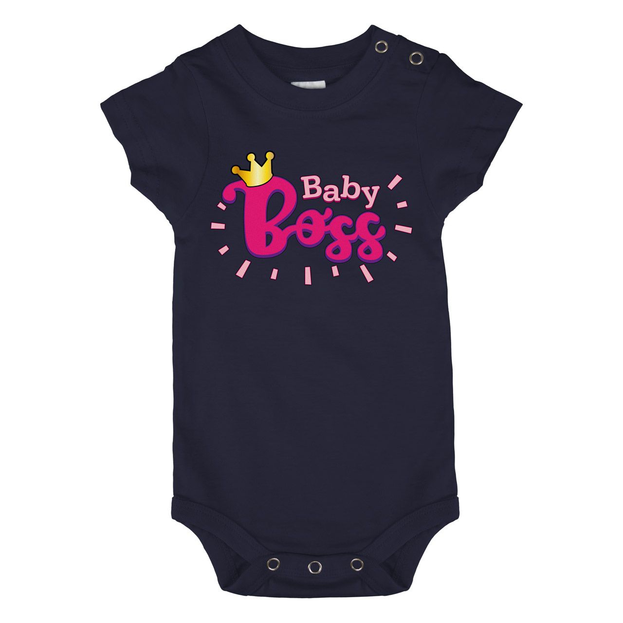 Baby Boss pink Baby Body Kurzarm navy 56 / 62