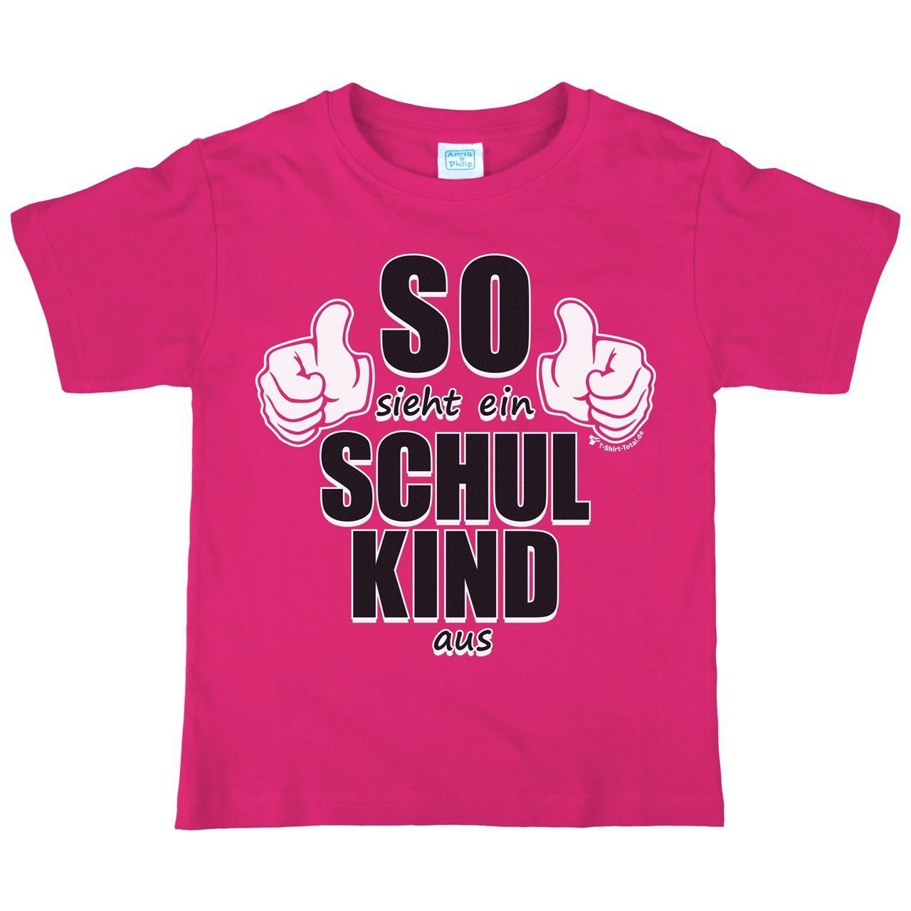 So sieht ein Schulkind aus Kinder T-Shirt pink 122 / 128