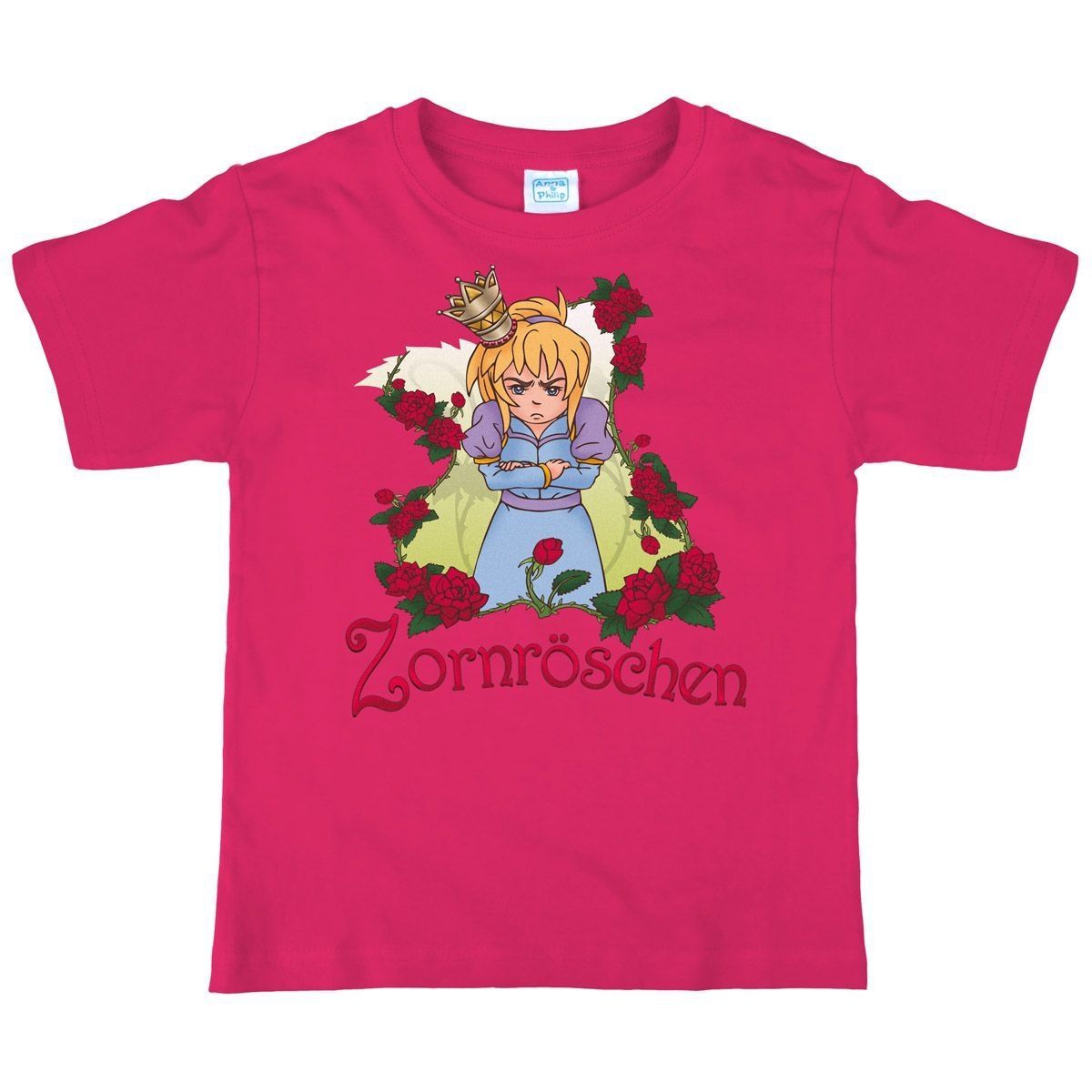 Zornröschen Kinder T-Shirt pink 122 / 128