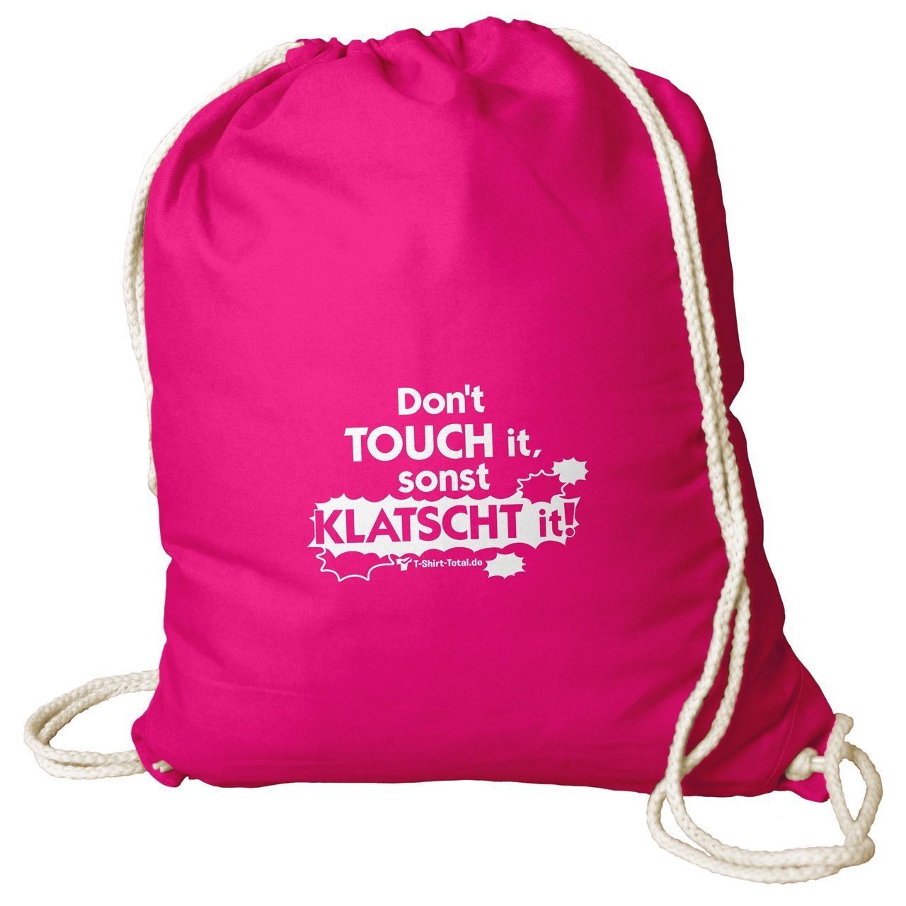 Dont touch it Rucksack Beutel pink