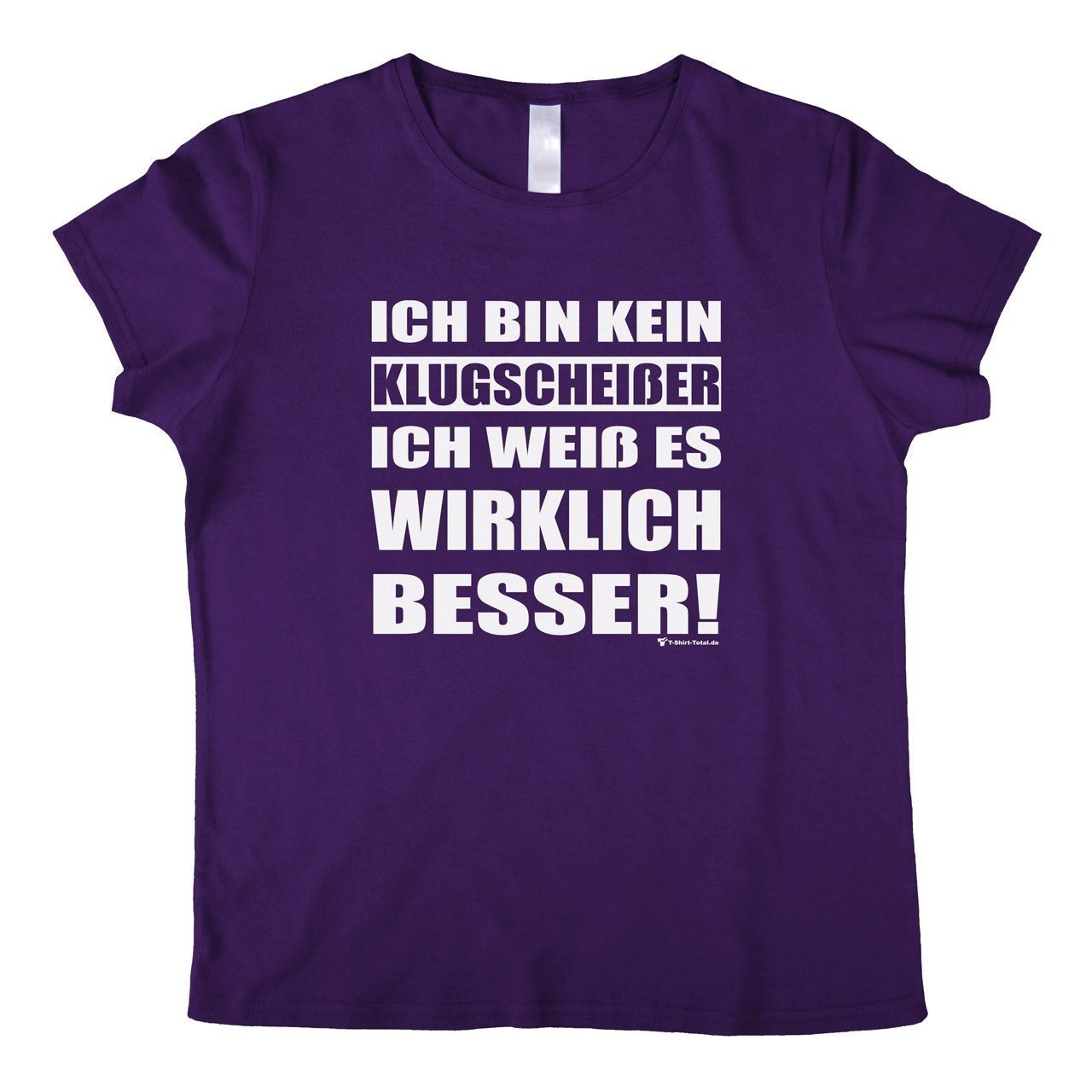 Klugscheißer Woman T-Shirt lila Extra Large