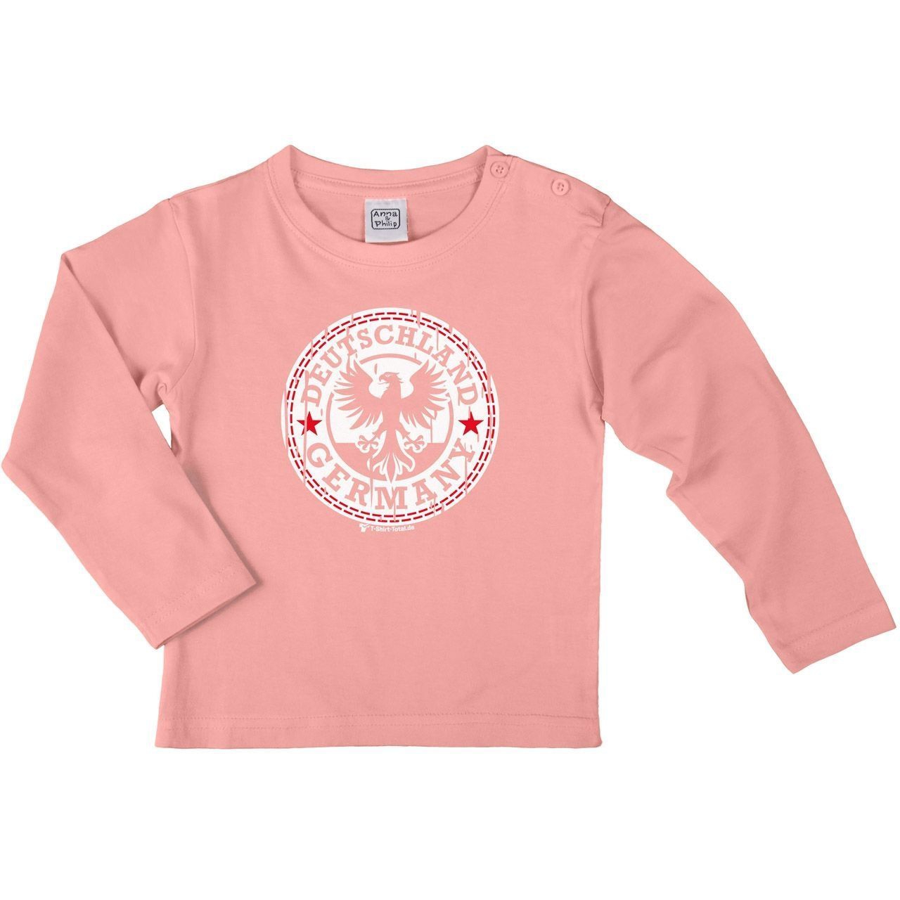 Germany Button Kinder Langarm Shirt rosa 104
