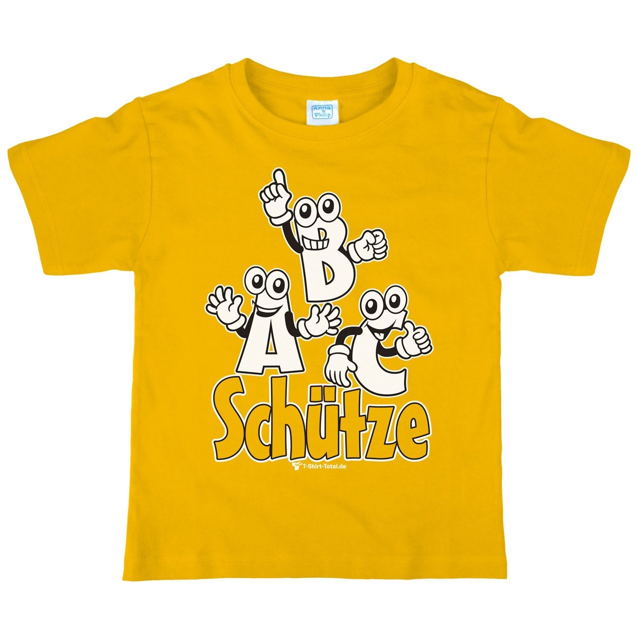 ABC Schütze Kinder T-Shirt gelb 134 / 140