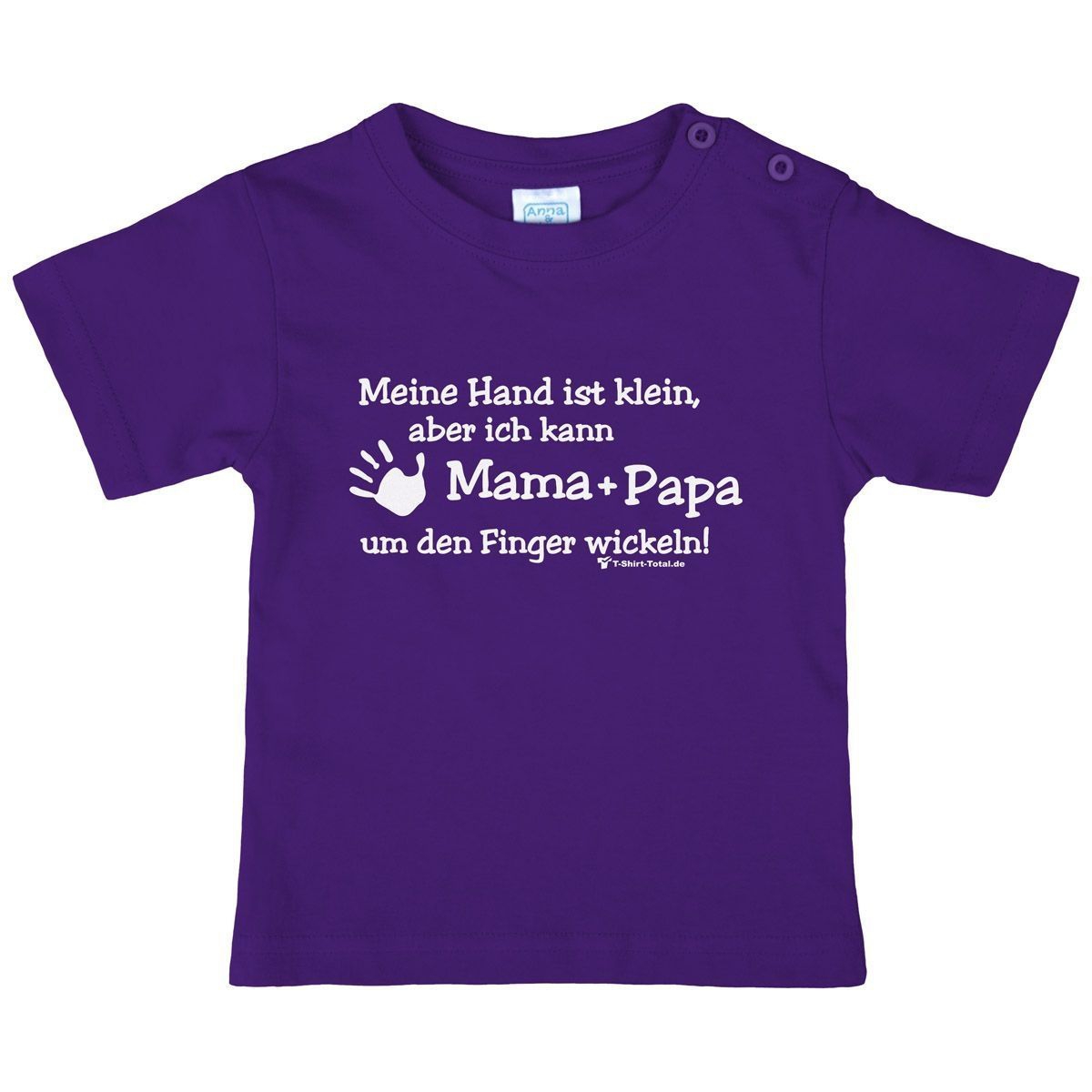 Kleine Hand Mama Papa Kinder T-Shirt lila 68 / 74