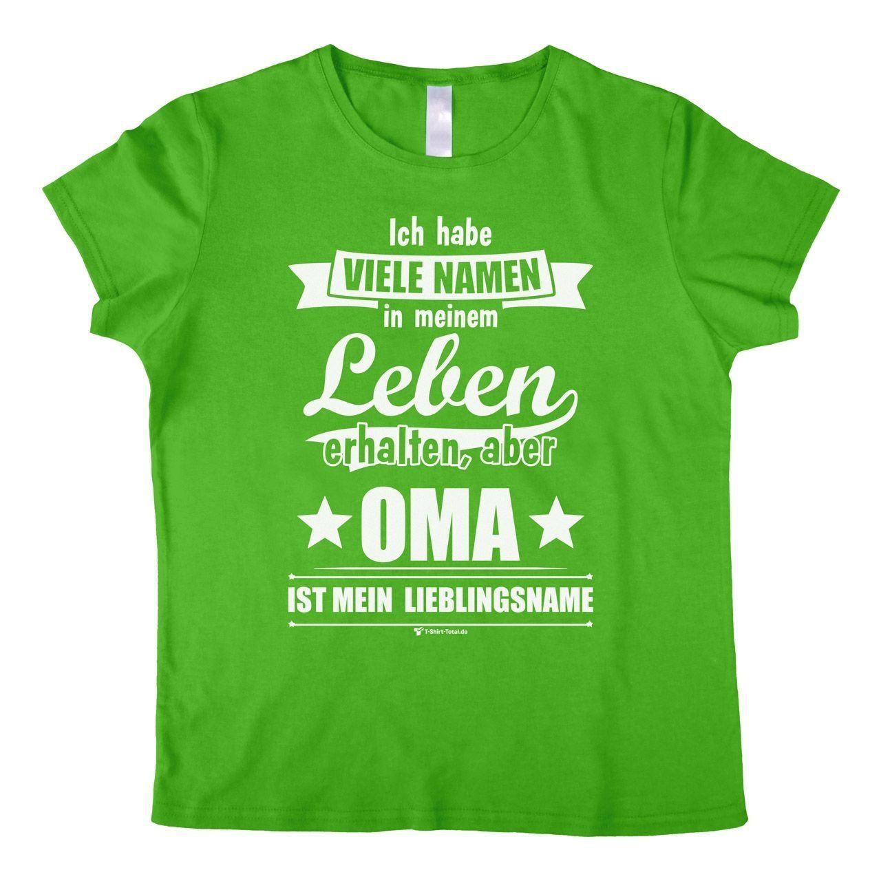 Lieblingsname Oma Woman T-Shirt grün Extra Large