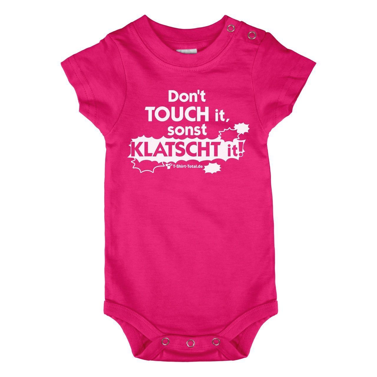 Dont touch it Baby Body Kurzarm pink 56 / 62