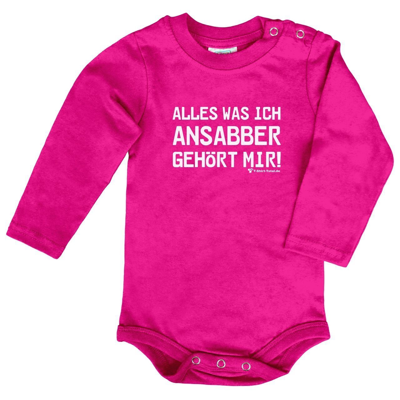 Ansabbern Baby Body Langarm pink 68 / 74