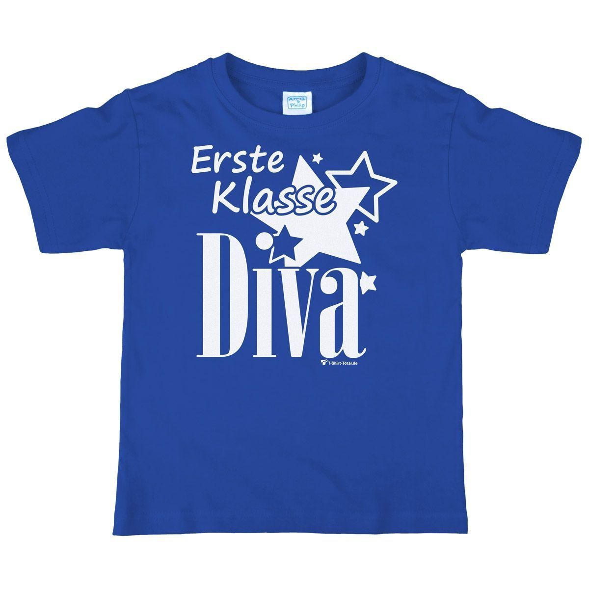 Erste Klasse Diva Kinder T-Shirt royal 122 / 128