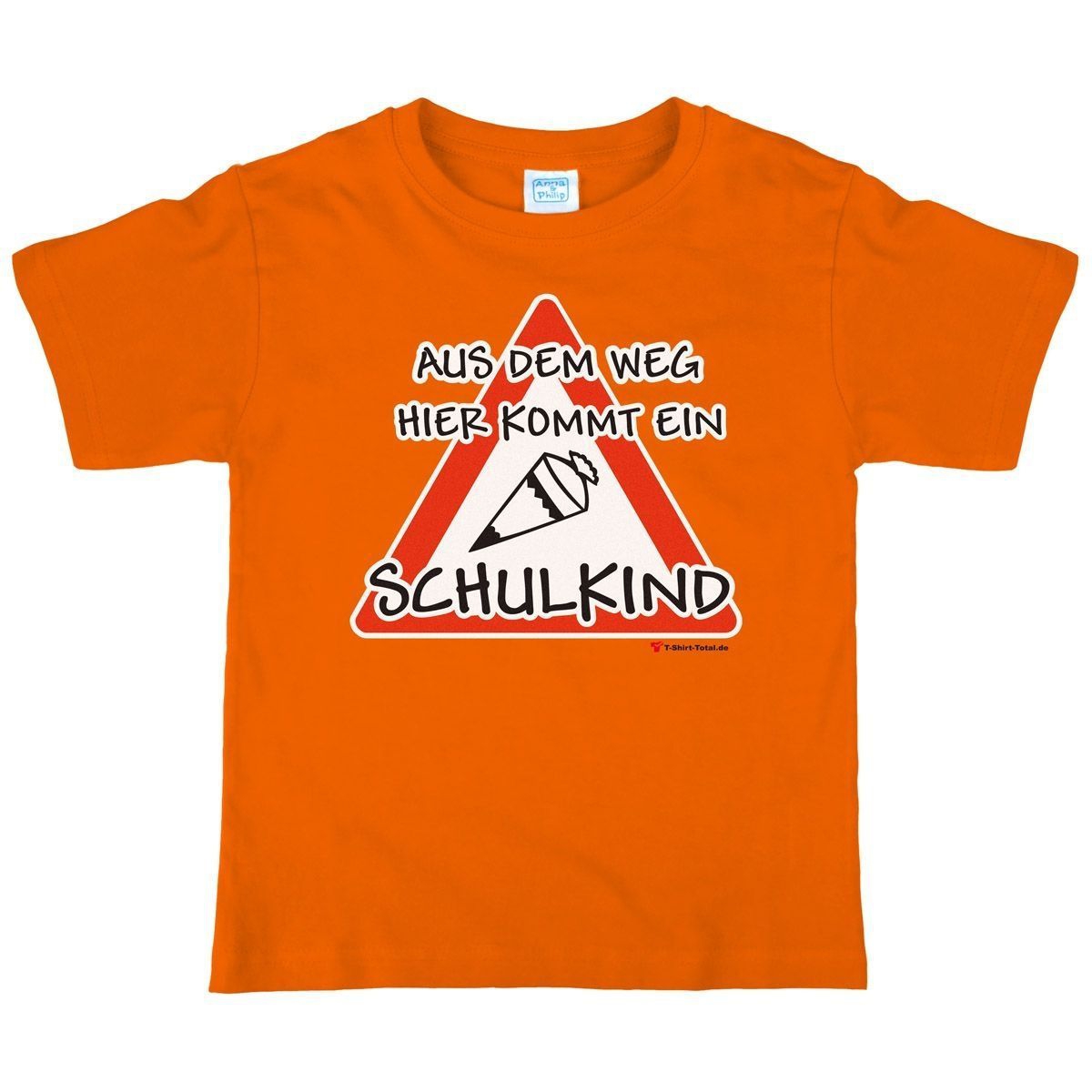 Kommt ein Schulkind Kinder T-Shirt orange 122 / 128
