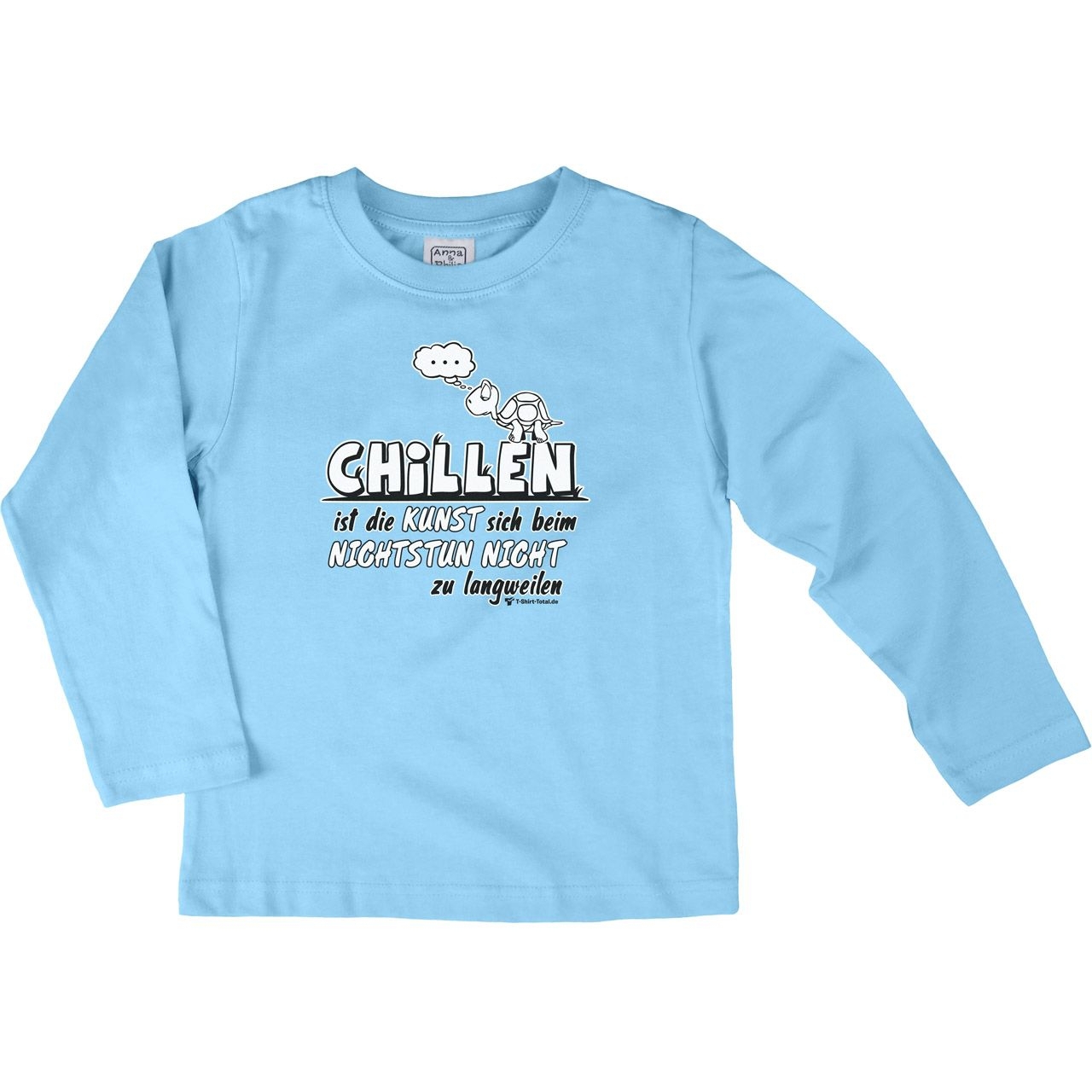 Chillen Kinder Langarm Shirt hellblau 134 / 140