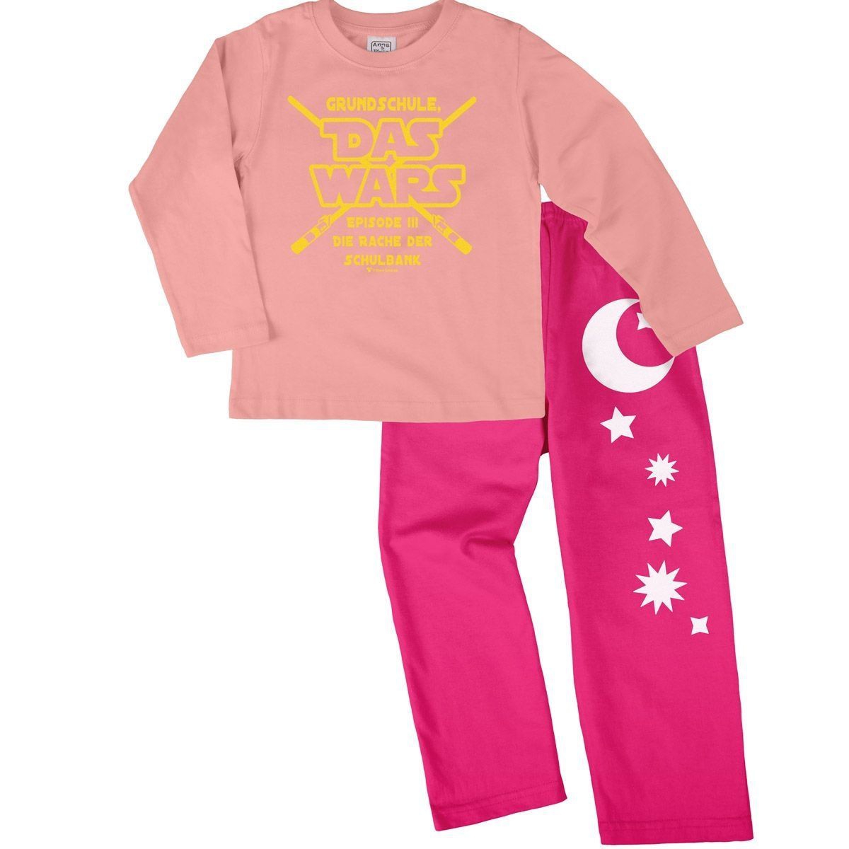 Das wars Grundschule Pyjama Set rosa / pink 134 / 140