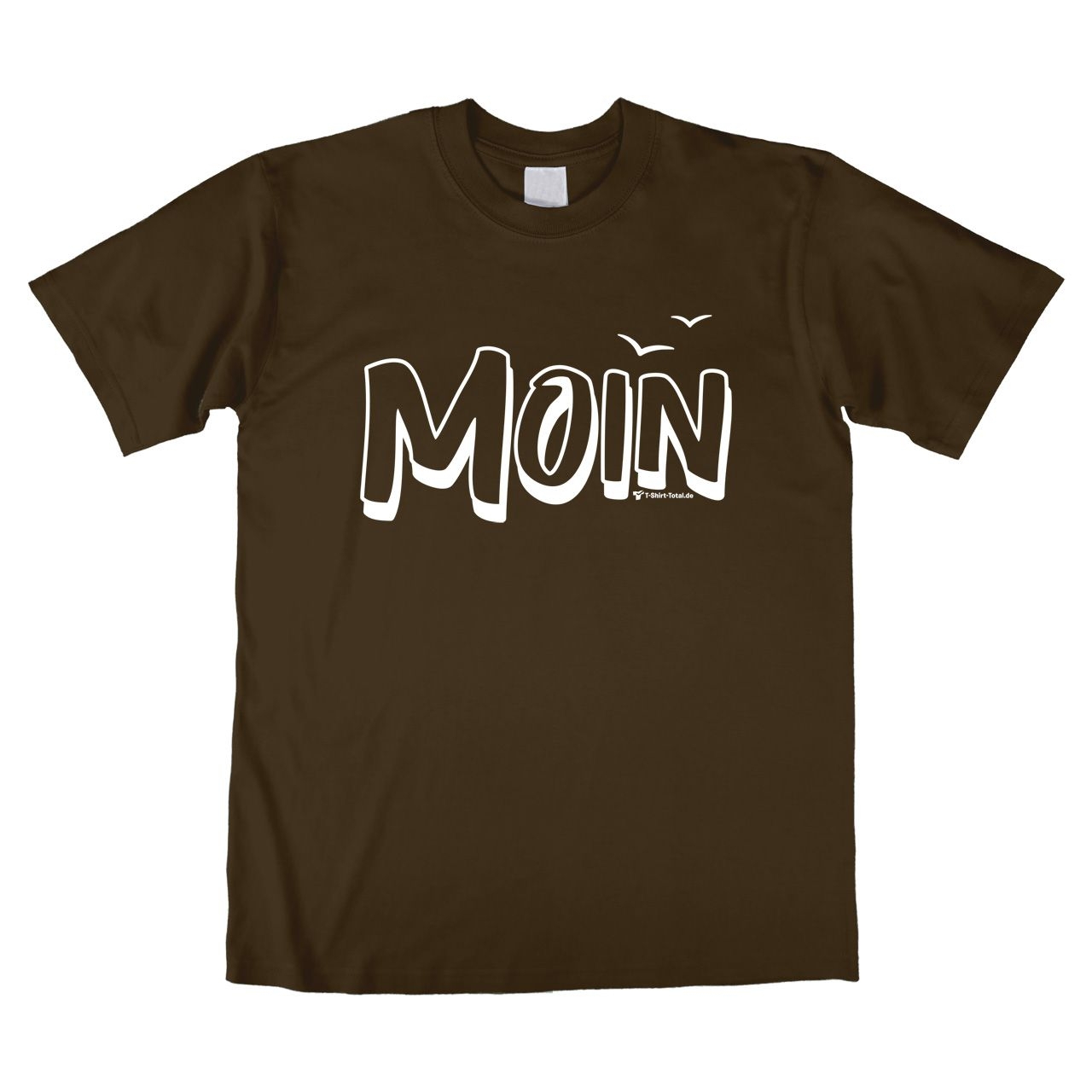 Moin mit Möwen Unisex T-Shirt braun Large