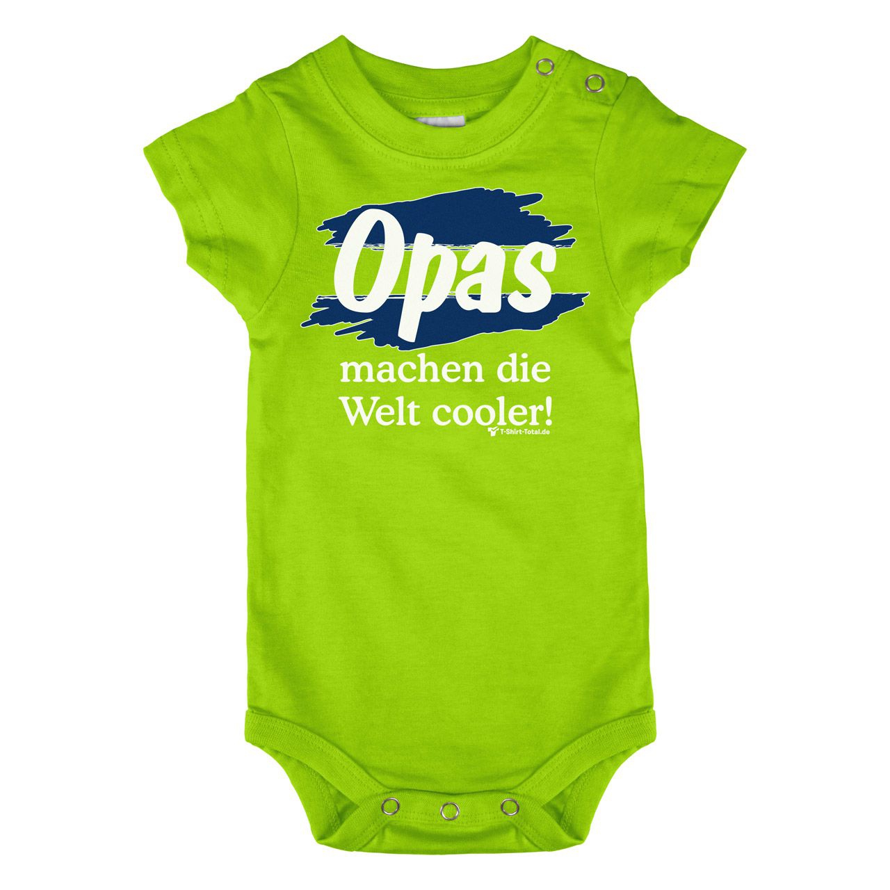 Welt cooler Opa Baby Body Kurzarm hellgrün 56 / 62