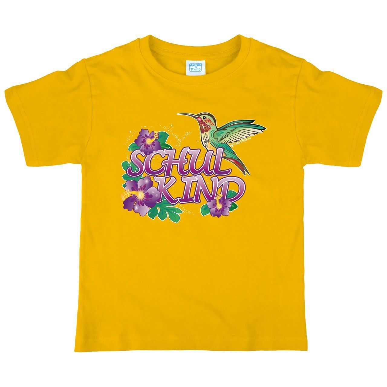 Schulkind Kolibri Kinder T-Shirt gelb 122 / 128