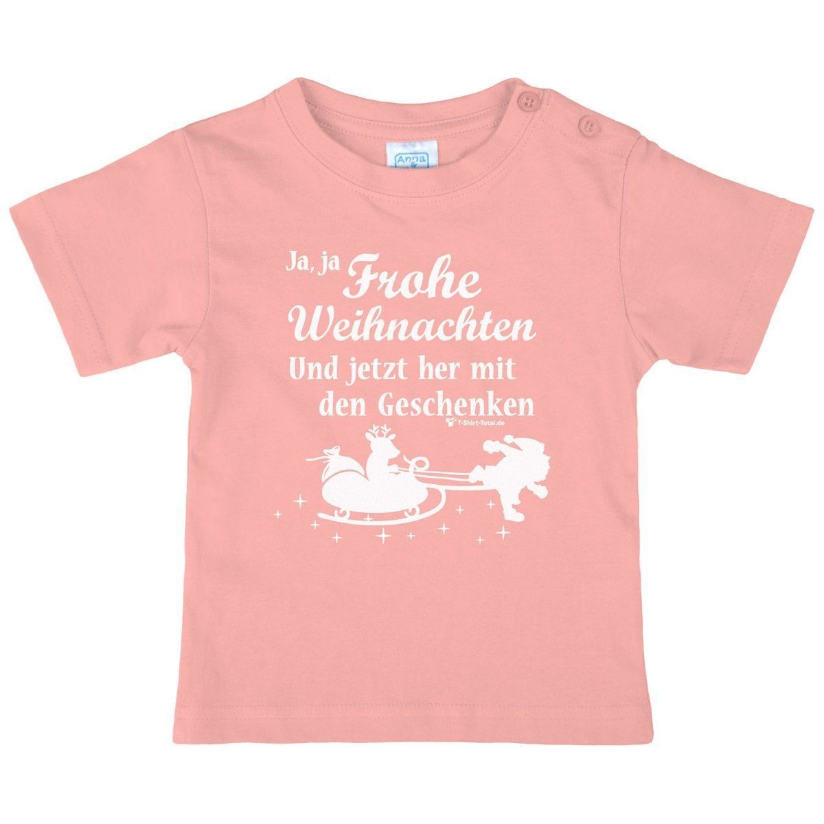 Ja ja Frohe Weihnachten Kinder T-Shirt rosa 98