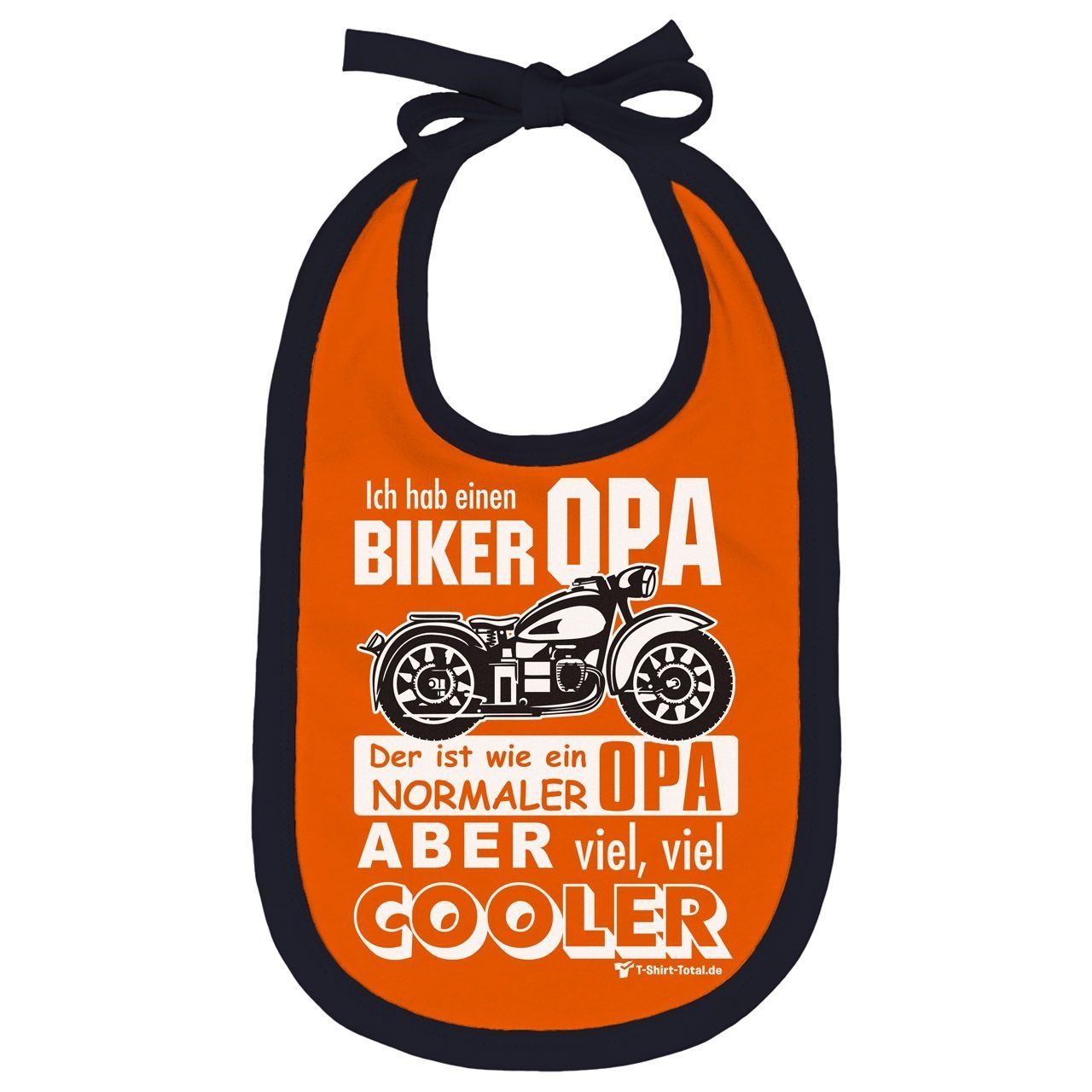 Biker Opa Lätzchen orange / navy