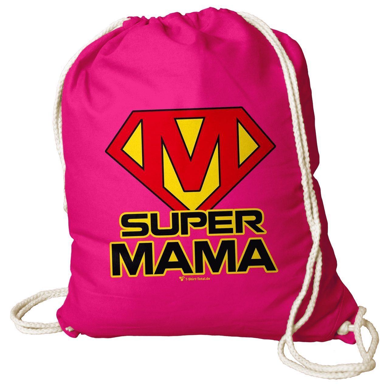 Super Mama Rucksack Beutel pink