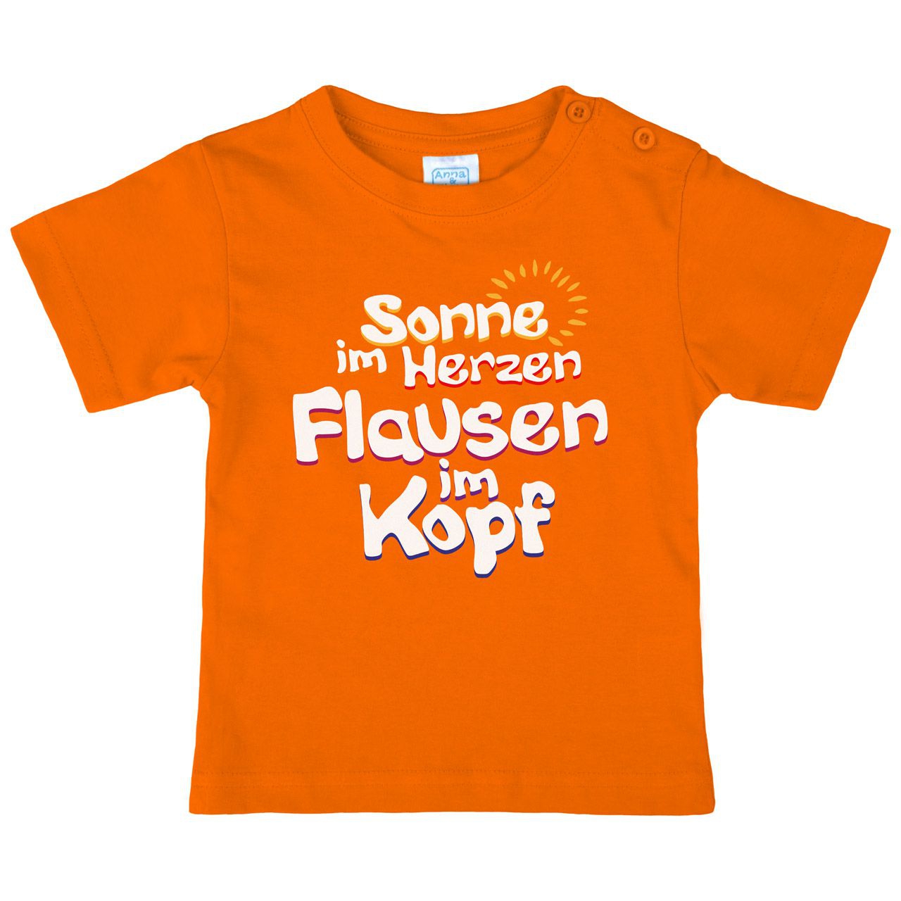 Sonne im Herzen Kinder T-Shirt orange 92