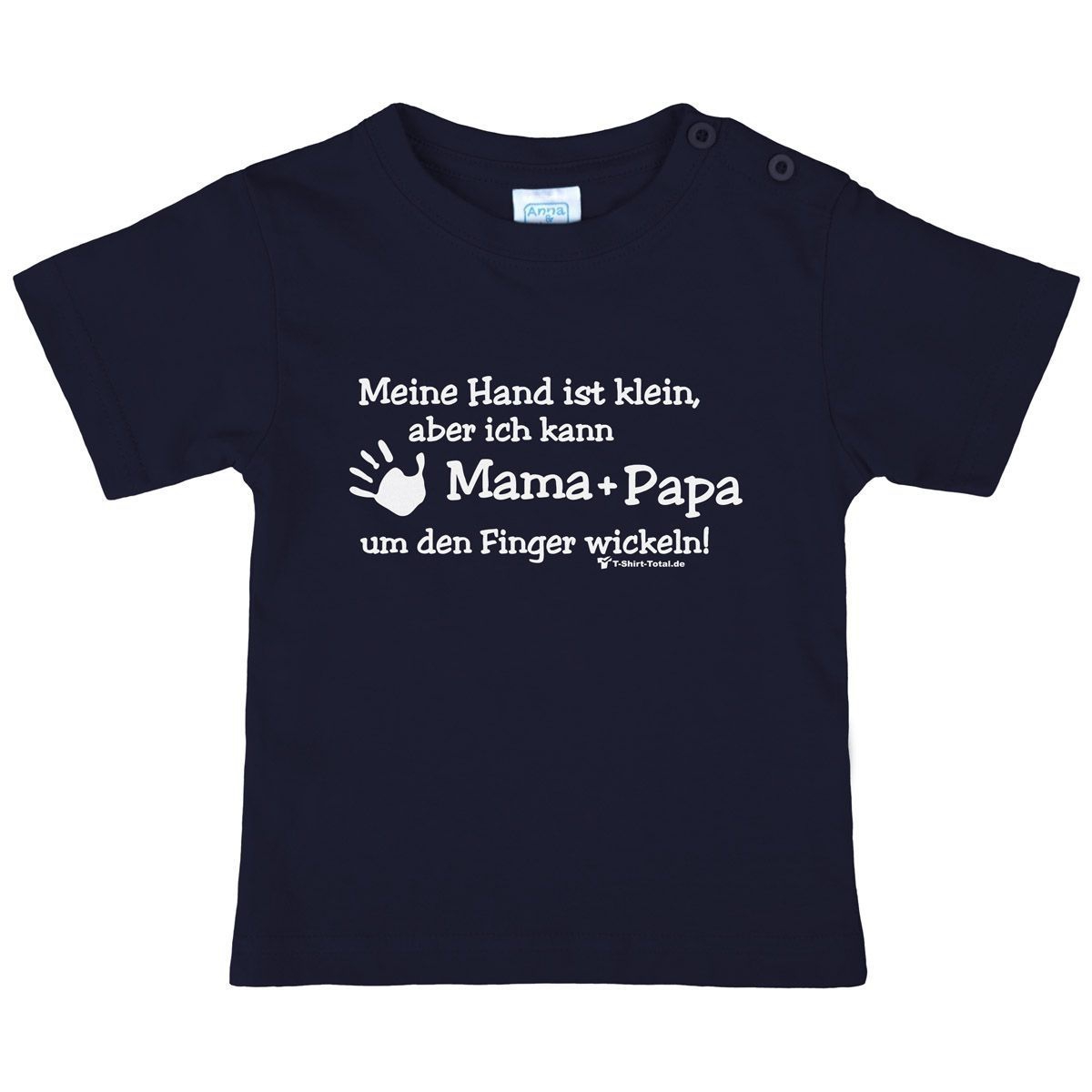 Kleine Hand Mama Papa Kinder T-Shirt navy 68 / 74