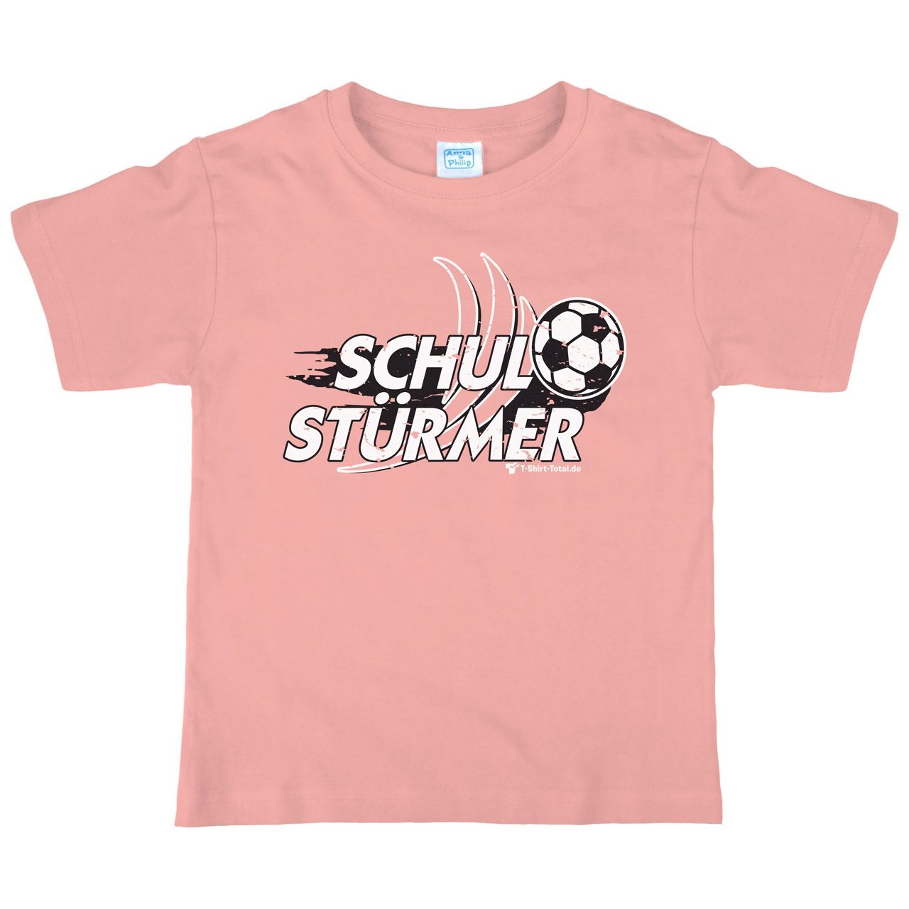 Schulstürmer Kinder T-Shirt mit Namen rosa 122 / 128