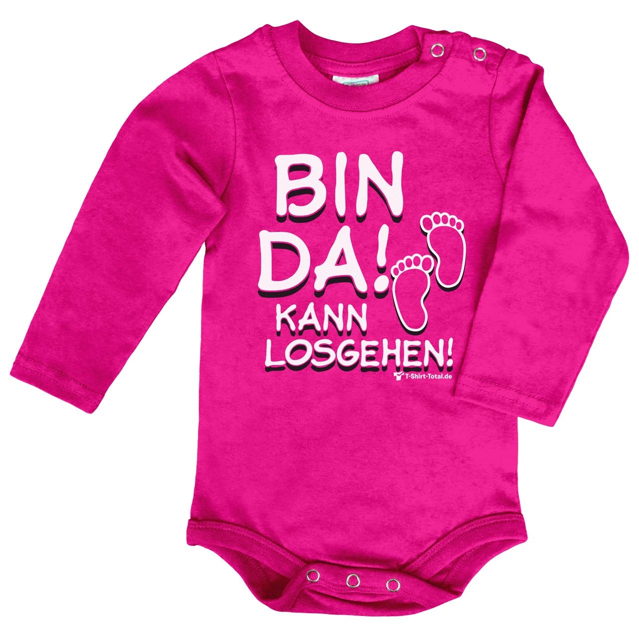 Bin da Baby Body Langarm pink 68 / 74