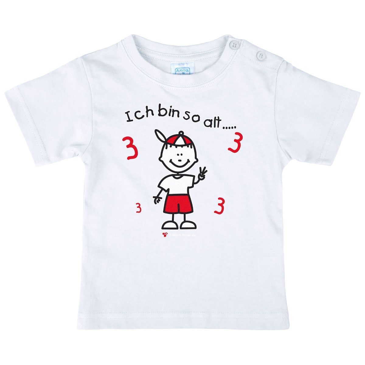 Jungs so alt 3 Kinder T-Shirt weiß 98