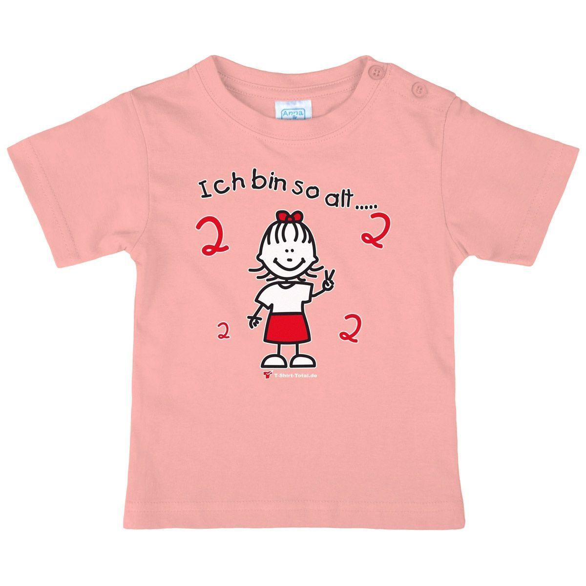 Mädchen so alt 2 Kinder T-Shirt rosa 80 / 86