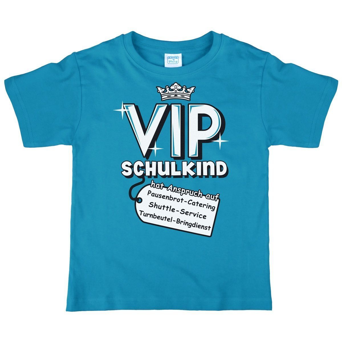 VIP Schulkind Kinder T-Shirt türkis 122 / 128
