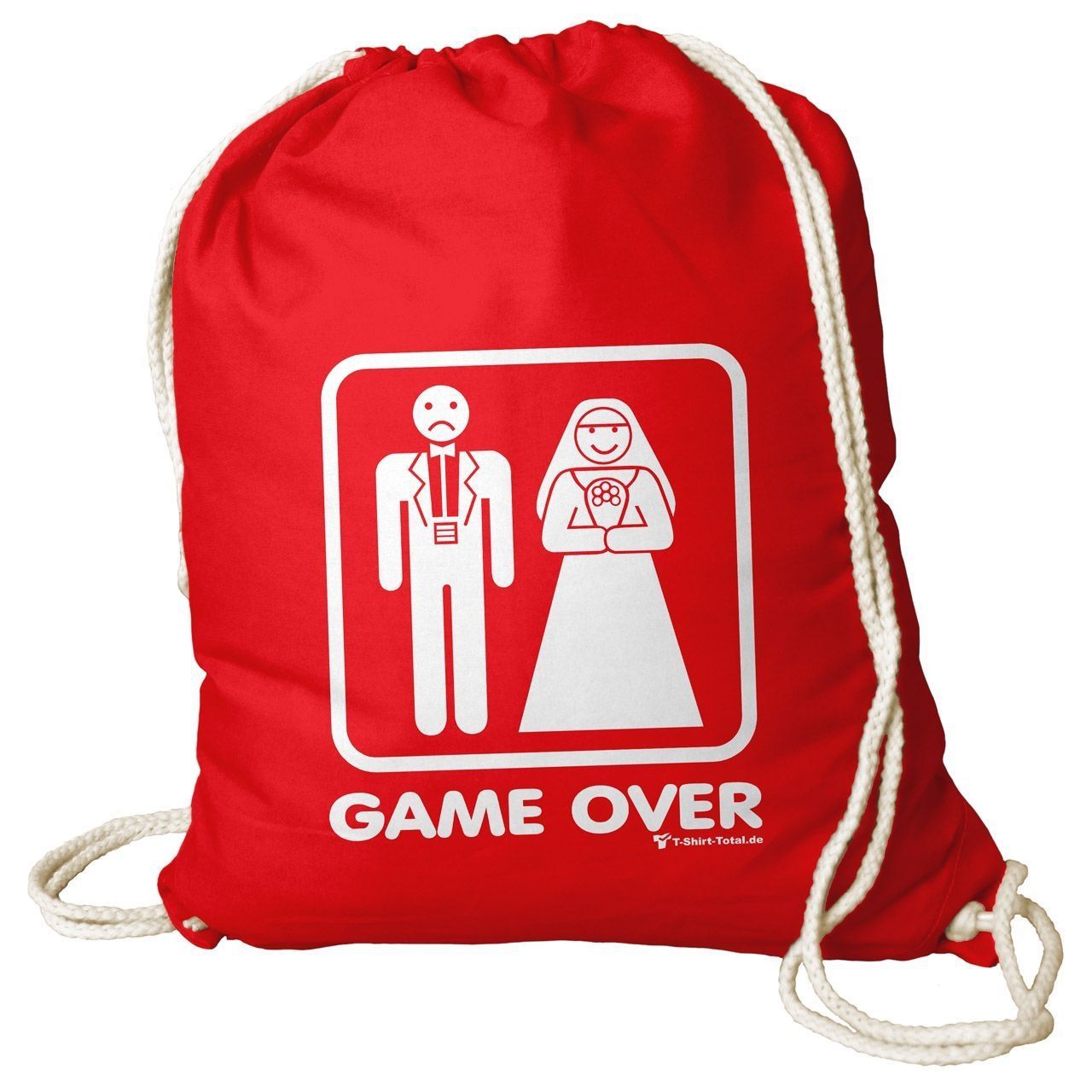 Game Over Rucksack Beutel rot