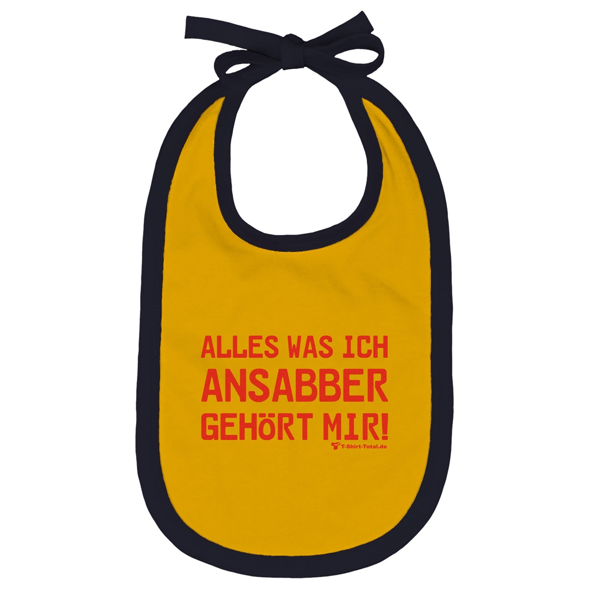 Ansabbern Lätzchen gelb / navy