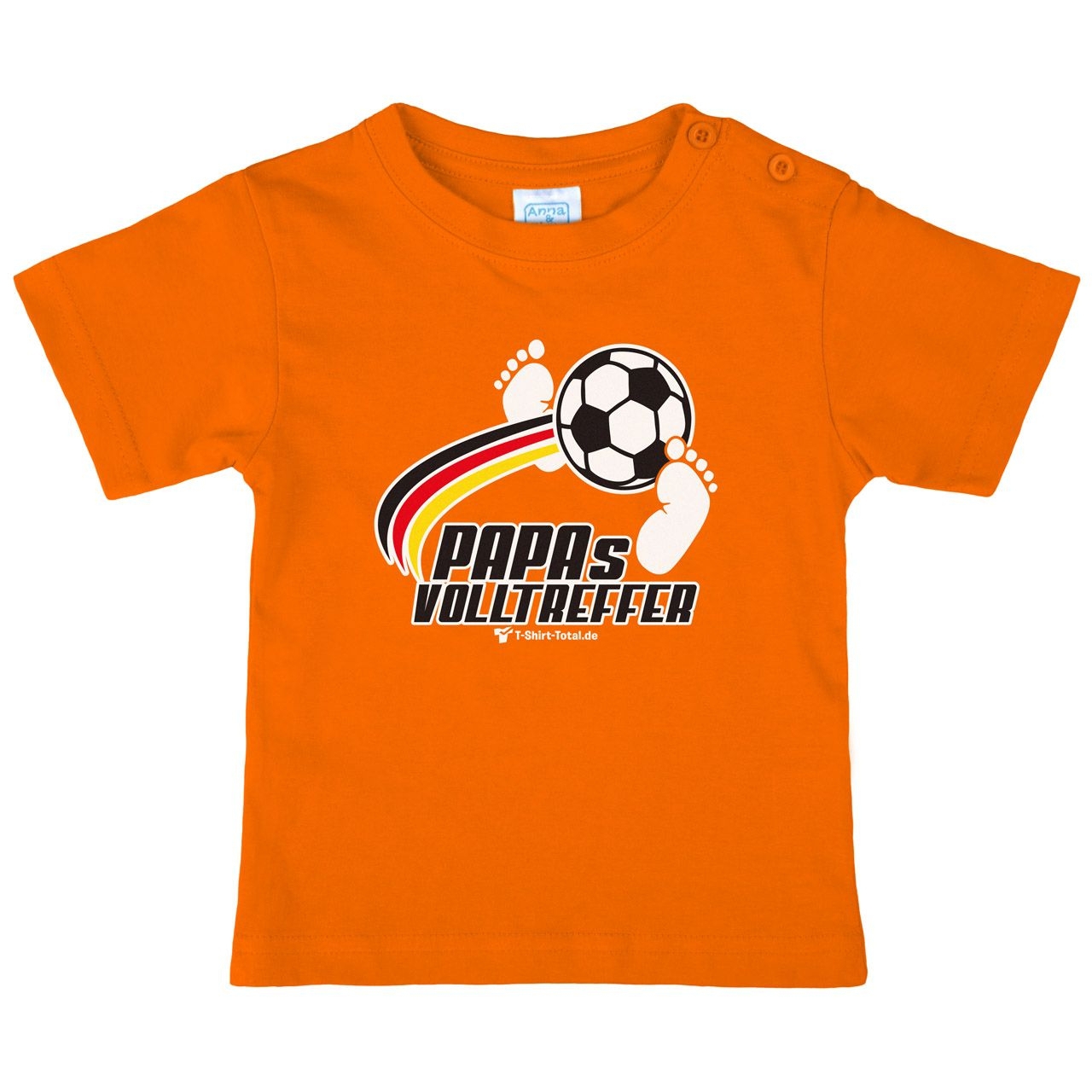 Papas Volltreffer Kinder T-Shirt orange 56 / 62