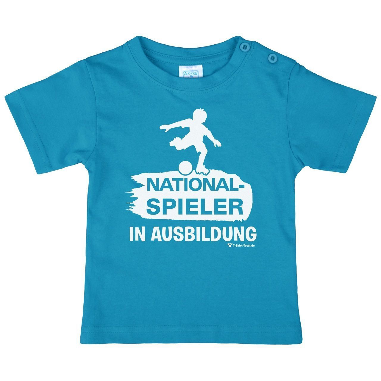 Nationalspieler in Ausbildung Kinder T-Shirt türkis 134 / 140