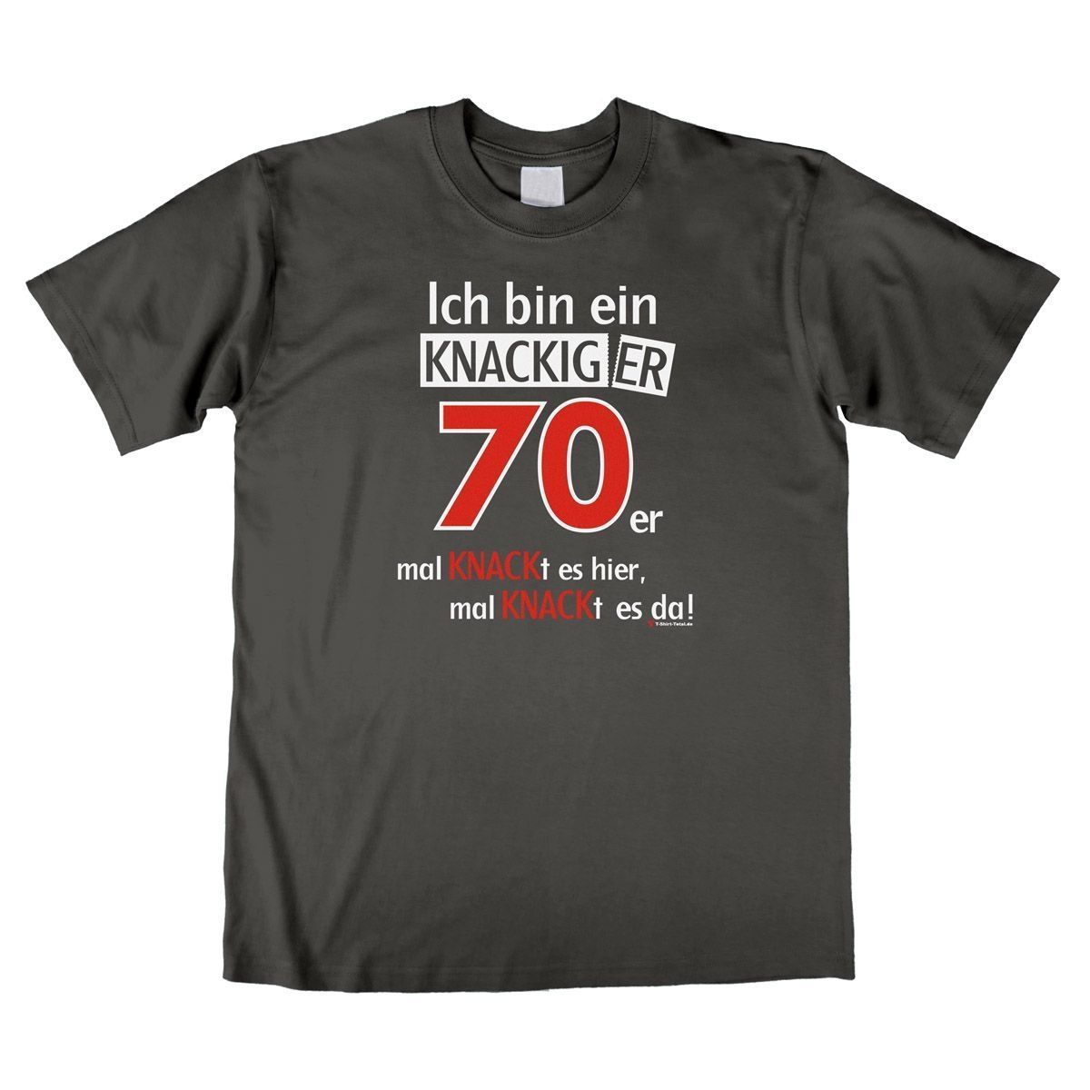 Knackiger 70er Unisex T-Shirt grau Extra Large