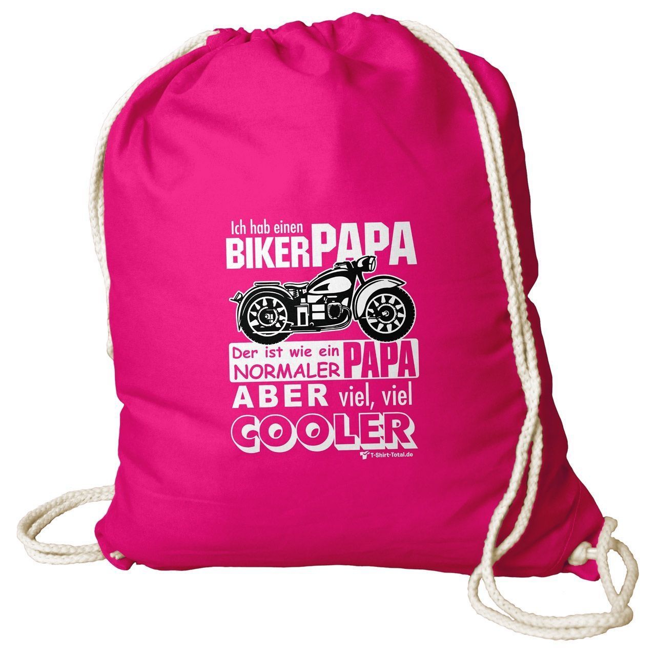 Biker Papa Rucksack Beutel pink
