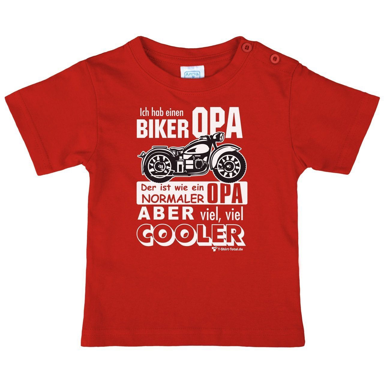 Biker Opa Kinder T-Shirt rot 104