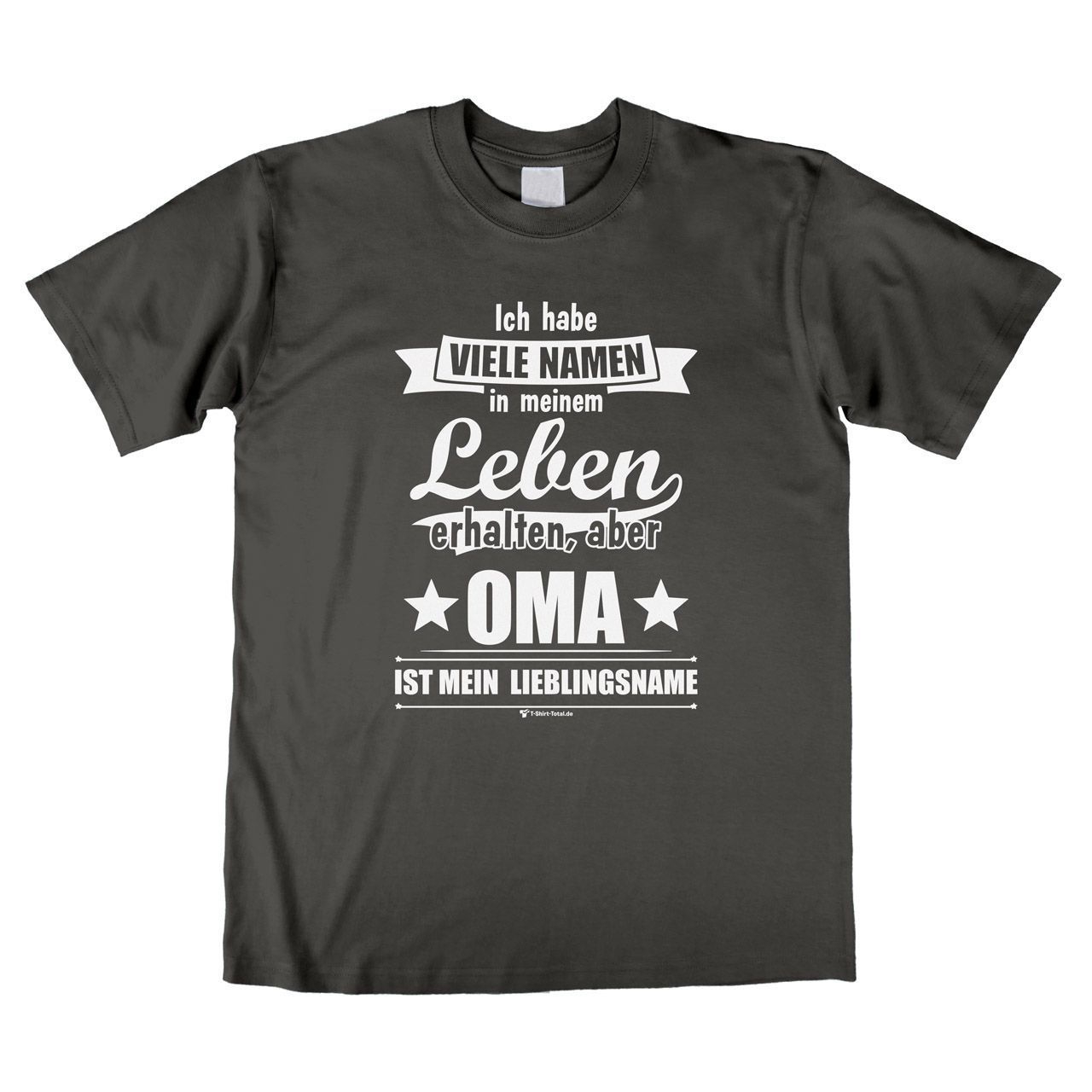 Lieblingsname Oma Unisex T-Shirt grau Medium