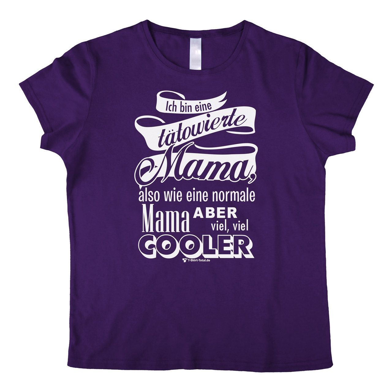 Tätowierte Mama Woman T-Shirt lila Small
