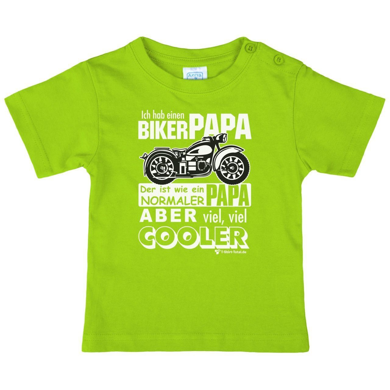 Biker Papa Kinder T-Shirt hellgrün 80 / 86