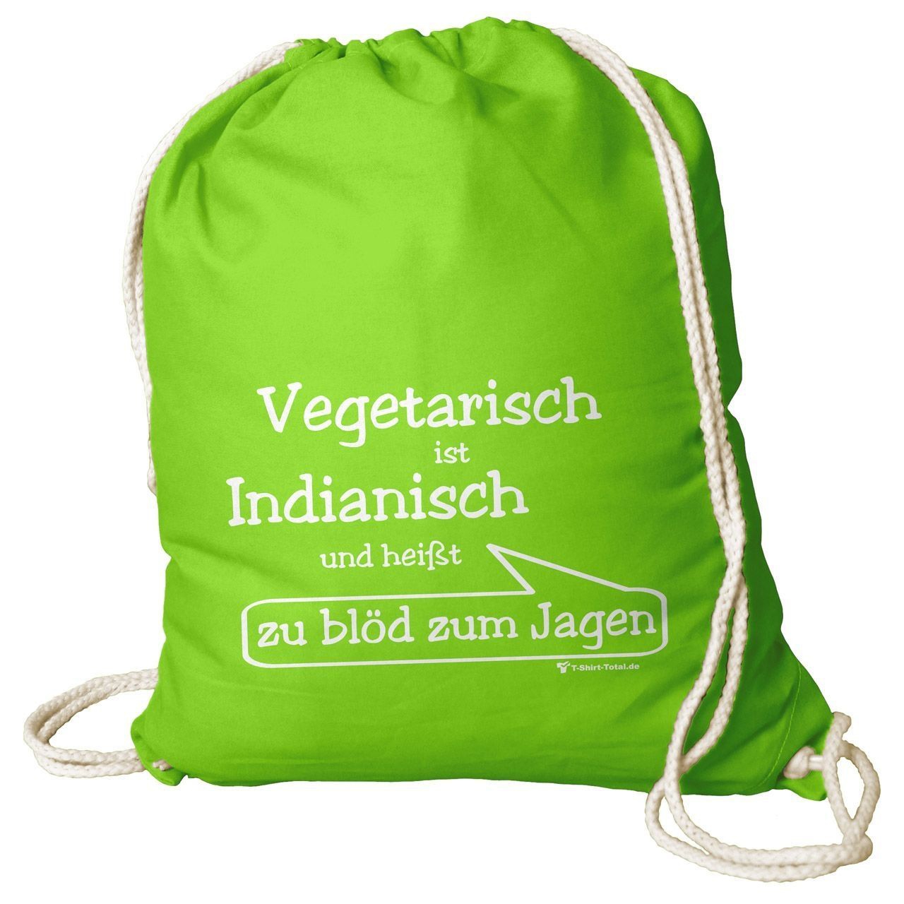 Vegetarisch Rucksack Beutel hellgrün