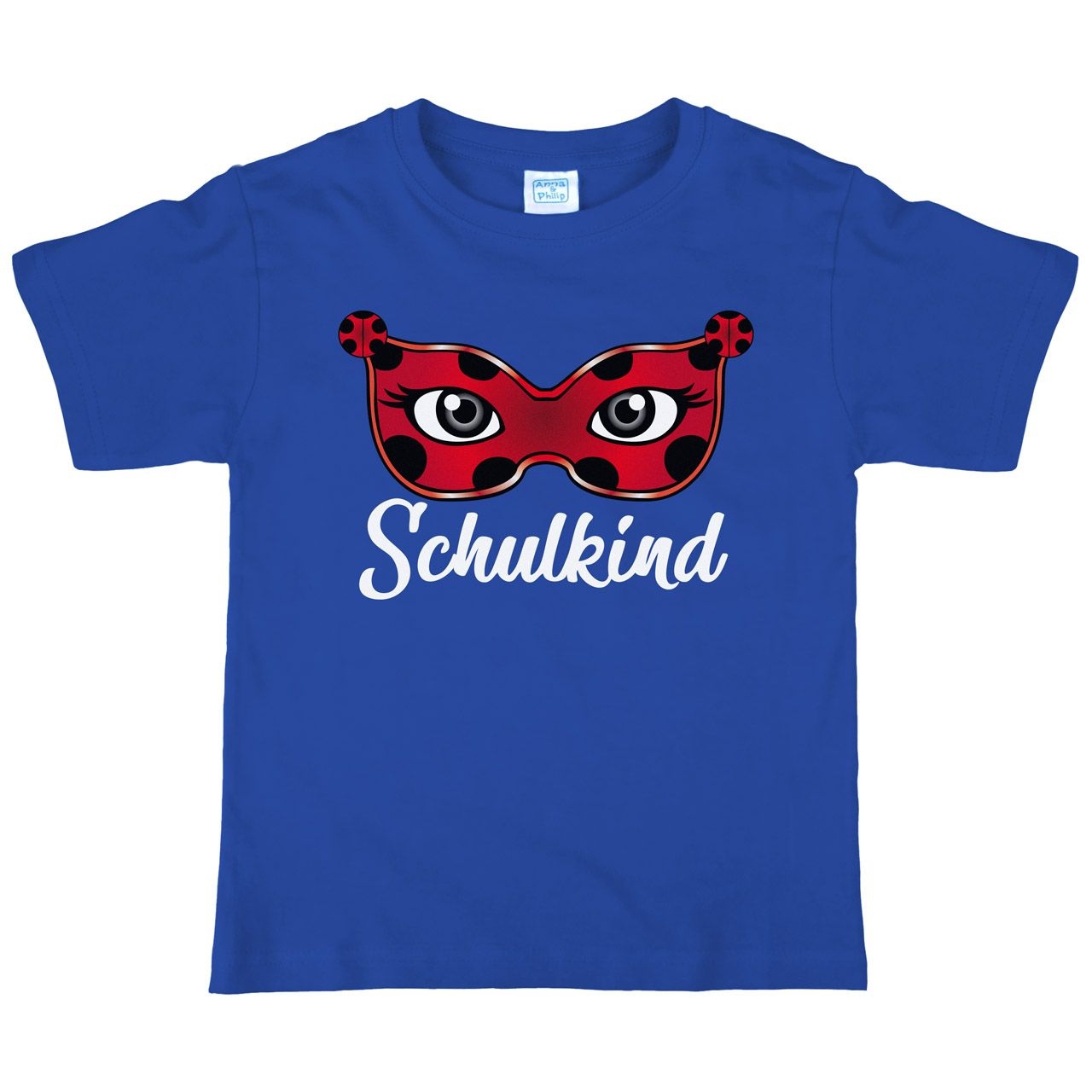 Schulkind Maske Marienkäfer Kinder T-Shirt royal 122 / 128