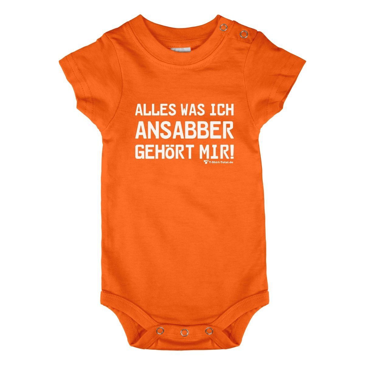 Ansabbern Baby Body Kurzarm orange 68 / 74
