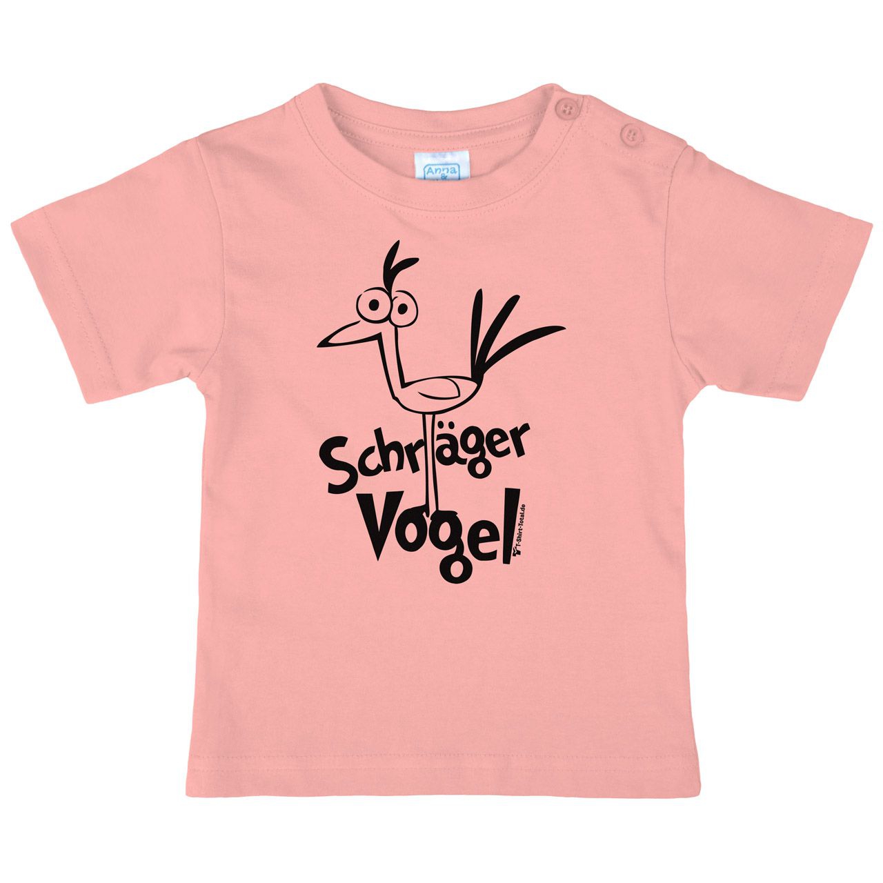 Schräger Vogel Kinder T-Shirt rosa 134 / 140