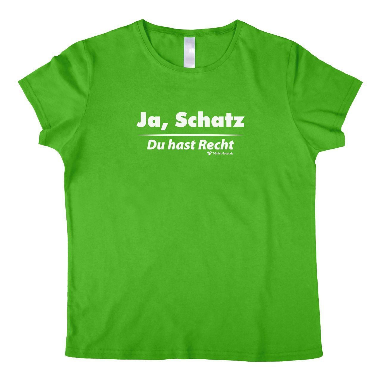 Ja Schatz Woman T-Shirt grün Small