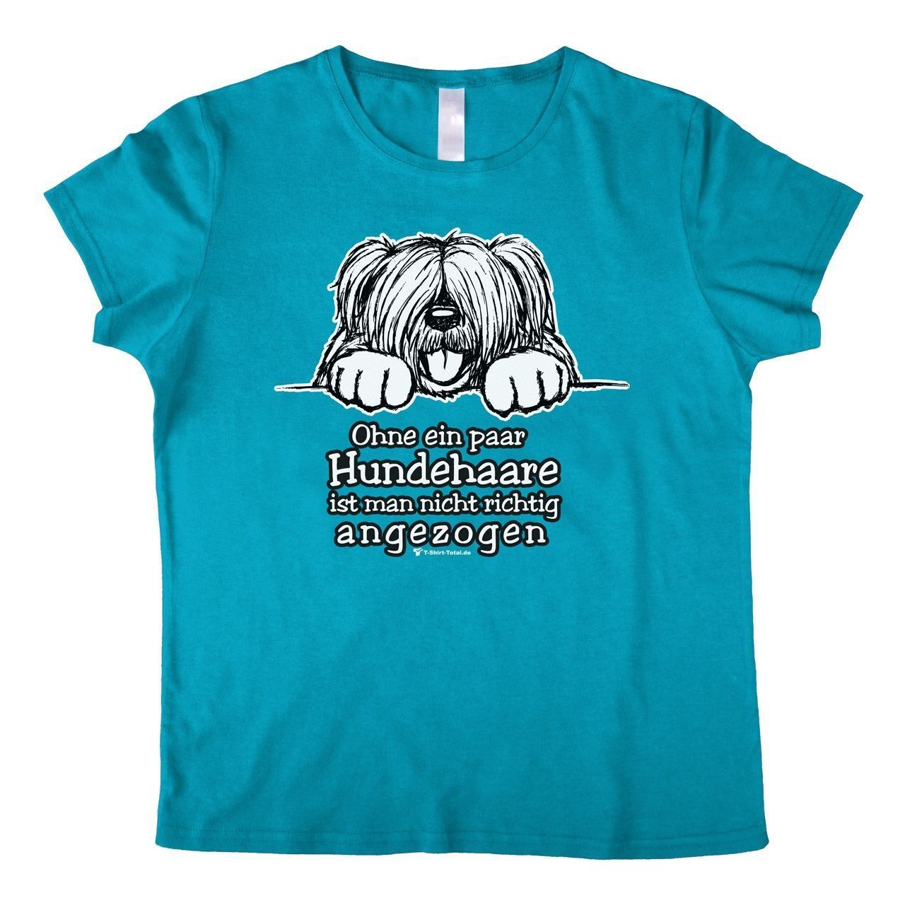 Hundehaare Woman T-Shirt türkis Small