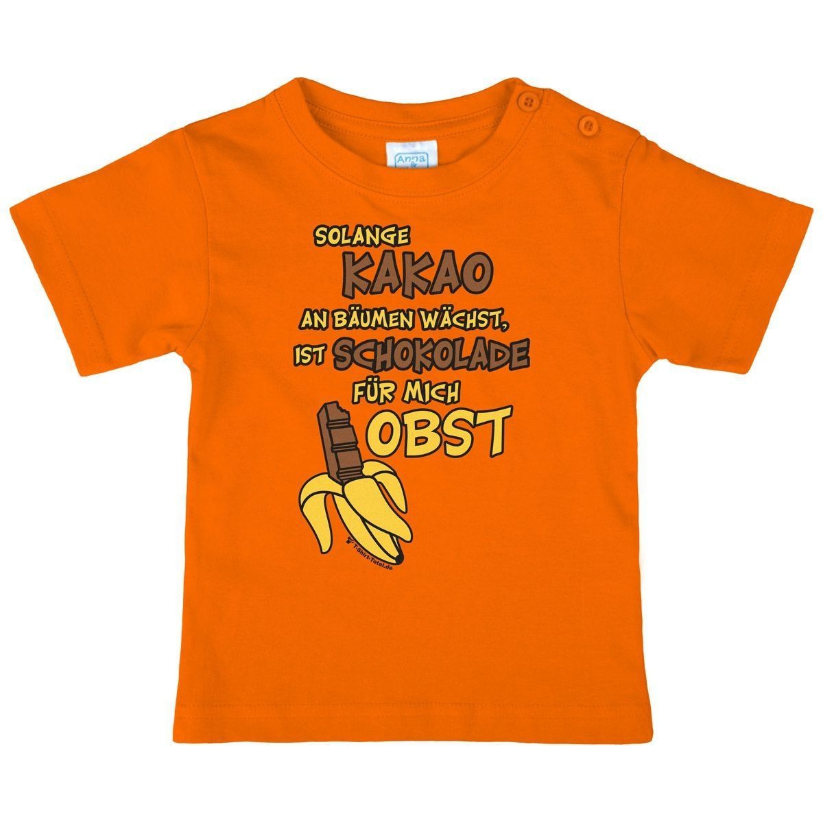 Schoko Obst Kinder T-Shirt orange 104
